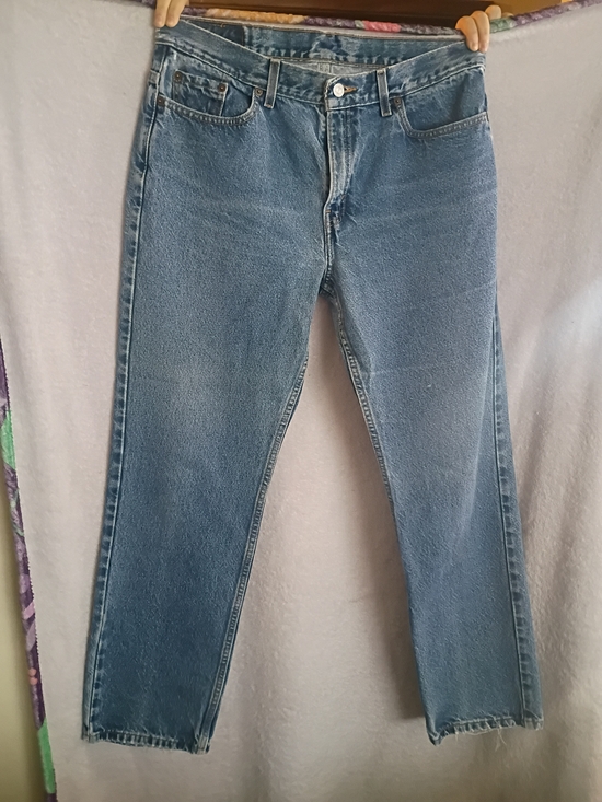Levi's Pants - 1990s Classic Blue Denim Jeans - Straight Fit 34 Inch Waist